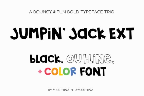 Jumpin Jack Extended: A Playful Display Font for Crafters and Makers