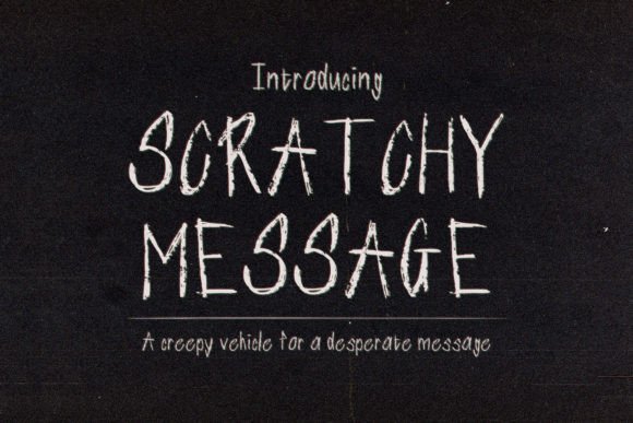 Scratchy Message: A Hauntingly Expressive Display Font for Spooky Editorial Design