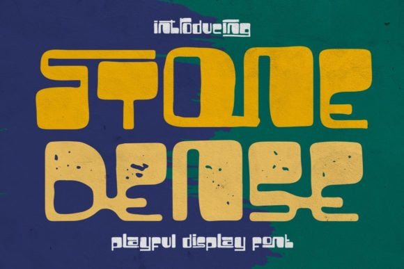 Stone Dense: A Playful Display Font for Crafters & Small Product Makers